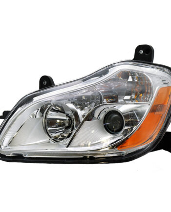 Chrome Headlights Compatible With Kenworth T680 2013-2021 Included Bulbs Driver Side