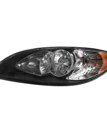 Compatible black headlight assembly on the left driver's side