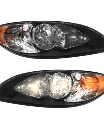 Black Headlights Assembly Compatible With International ProStar 2008-2016 Pair