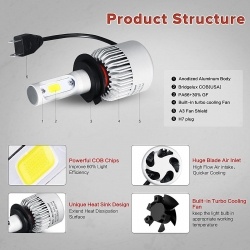 Silver Integrated Car Headlights